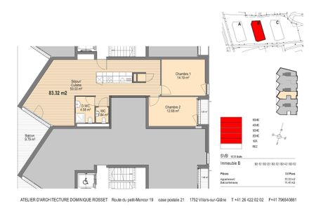 Bright 3.5-room apartment of approx. 84 m2 - Foto 3