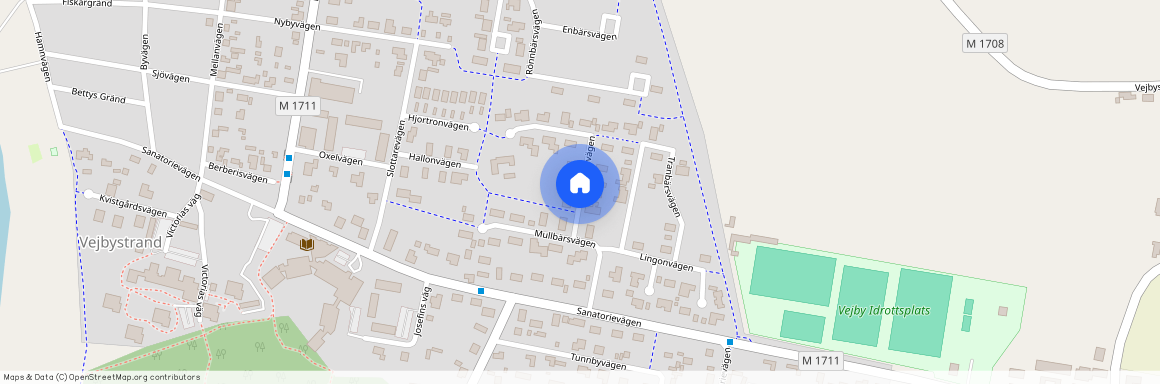 Åkerbärsvägen, Vejbystrand