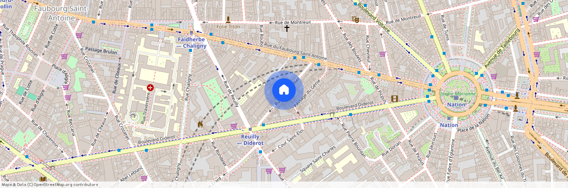 Rue de Reuilly et Rue Claude Tillier 75012 Paris (12e arrondissement)