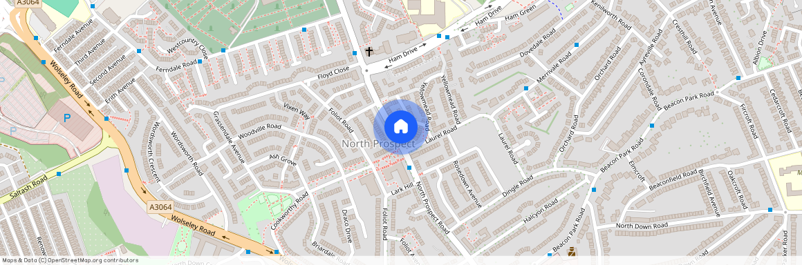 North Prospect Road - two bedroom semi detached house with garage. Available Now