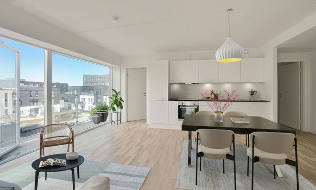 Egedal Stationsby - Lys og indbydende lejebolig med stor hjørne altan og udsigt til markerne - Photo 1