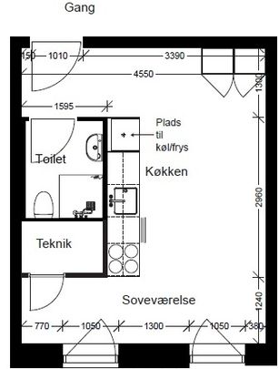 1-værelses studiebolig - Photo 1