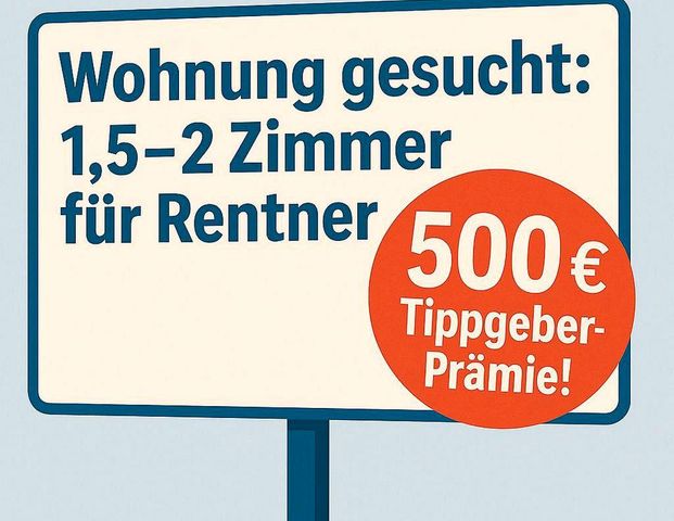 Wohnung gesucht: 1,2-2 Zimmer für Rentner - Foto 1