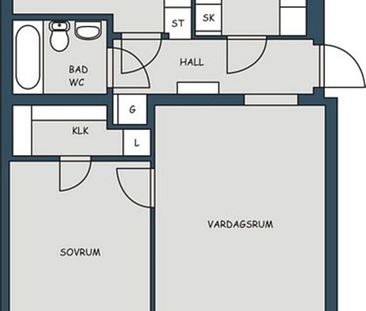 3 Rum och kök, Lasarettet - Photo 2