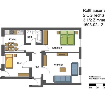 Perfekt für 3 Personen mit WBS - Photo 3