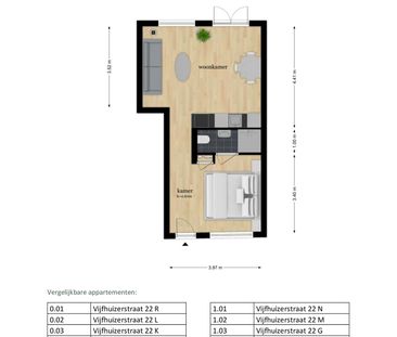 Appartement te huur: Vijfhuizerstraat 22-C 2033 ER Haarlem - Foto 1