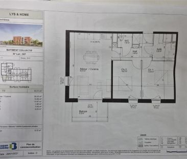 Location appartement 3 pièces - 63.71m² à Armentières (59280) - Photo 1
