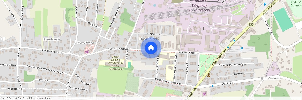 ul. Tadeusza Kościuszki, Brzeszcze, Brzeszcze, oświęcimski, małopolskie