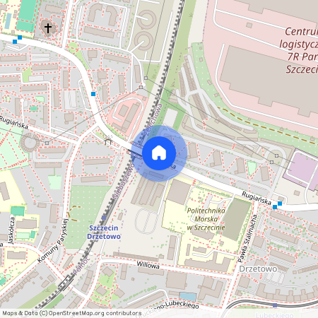 ul. Rugiańska, Drzetowo-Grabowo, Śródmieście, Szczecin, zachodniopomorskie