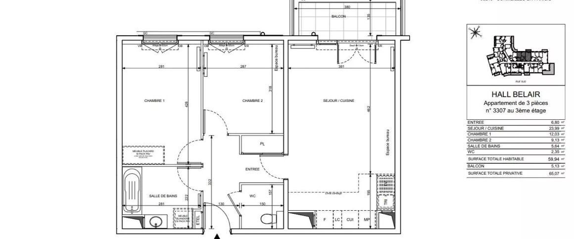 location Appartement T3 DE 59.94m² À CORMEILLES EN PARISIS - Photo 1