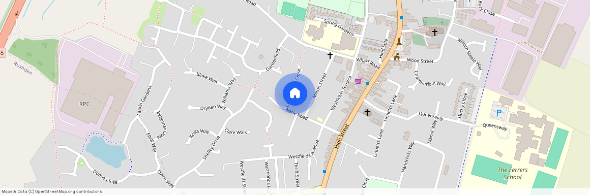 2 Bedroom House to Rent in Cunningham Close, Higham Ferrers, Northants, NN10