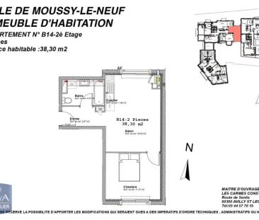 Appartement à louer 2 pièces 38.3m² - Photo 6