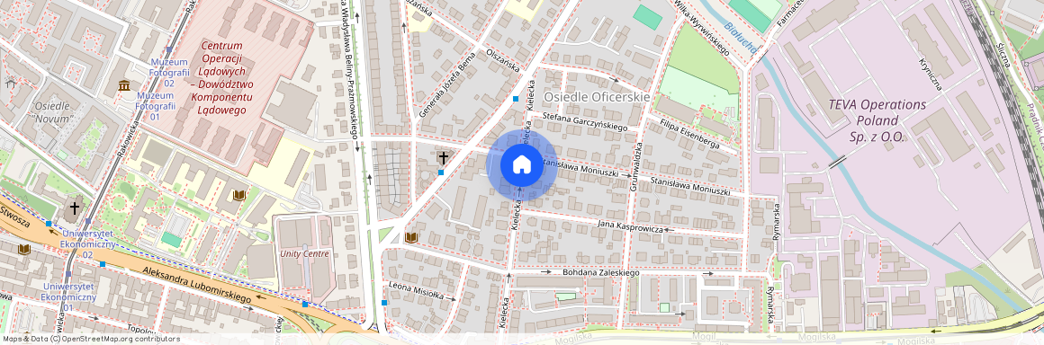 ul. Kielecka, Osiedle Oficerskie, Grzegórzki, Kraków, małopolskie