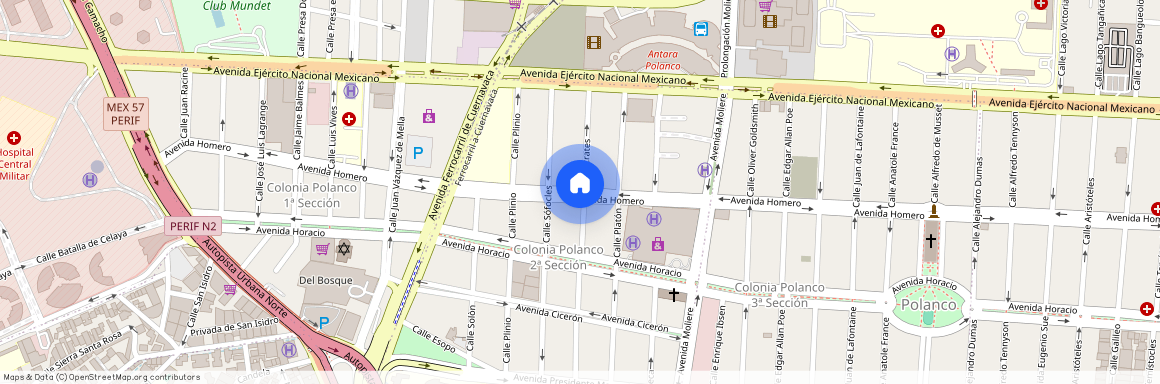 Av. Homero, Polanco, Polanco II Secc, Ciudad de México, CDMX, Colonia Polanco I Sección, C.P. 11510, Df / Cdmx