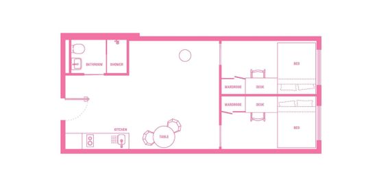 2 Bedroom Shared Bathroom, Double Bed - Photo 2