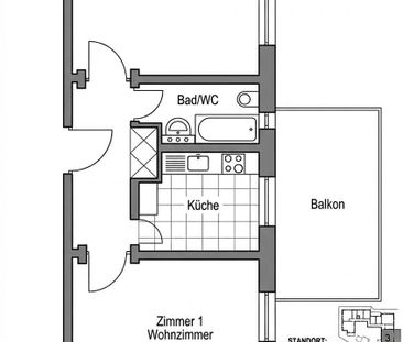 Attraktive 2-Zimmer-Wohnung in ruhiger und stadtnaher Lage - Photo 2