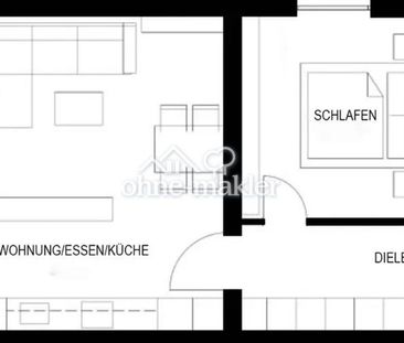 2 Zimmer Wohnung mit Balkon - Foto 1