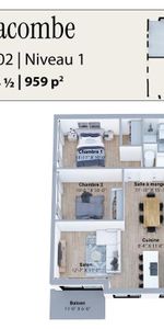 Nouveau projet ! 37-39 boul Lacombe, Repentigny - 4 ½ – 945 pi2 à 1072 pi2 À partir de 1825$/mois=1670$ (option avec coin bureau et/ou salle d’eau) - Photo 3