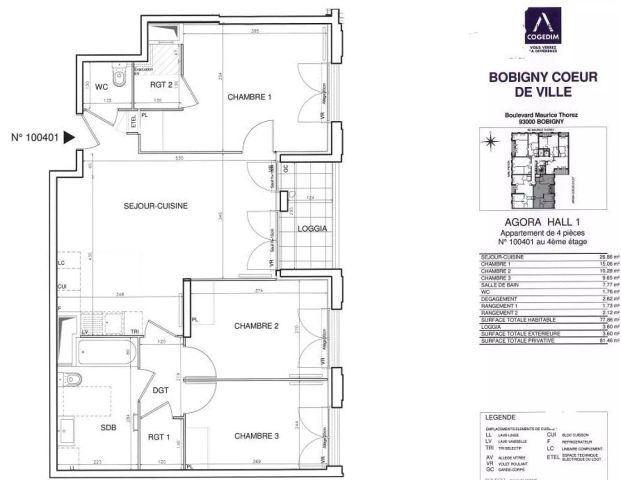 location Appartement T4 DE 76.5m² À BOBIGNY - Photo 1