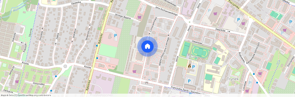 ul. Franciszka Zubrzyckiego, Trynek, Gliwice, śląskie