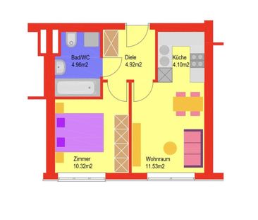 Nette 2-Zimmer-Wohnung in der Nähe von Citypark und Augartenpark - Foto 1