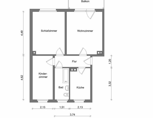 Die Wohnung wird komplett neu saniert - Foto 1