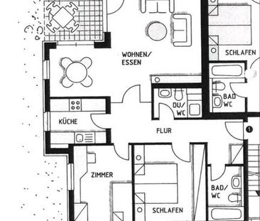 Mietwohnung in Jöllenbeck 85qm mit Terrasse und Garten - Foto 1