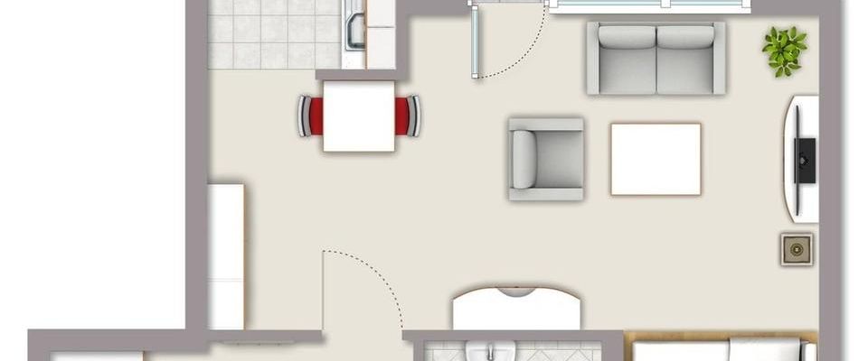 Erdgeschoss Apartement in Bochum-Wiemelhausen mit Küche - Foto 1