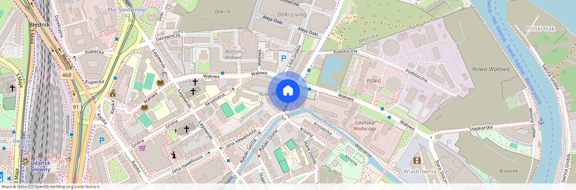 ul. Rybaki Górne, Śródmieście, Gdańsk, pomorskie