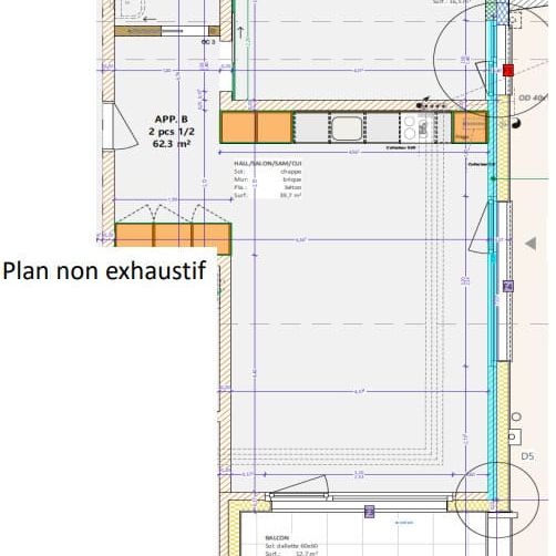 2.5 Zimmer, 63 m², 1. Stock - Photo 1