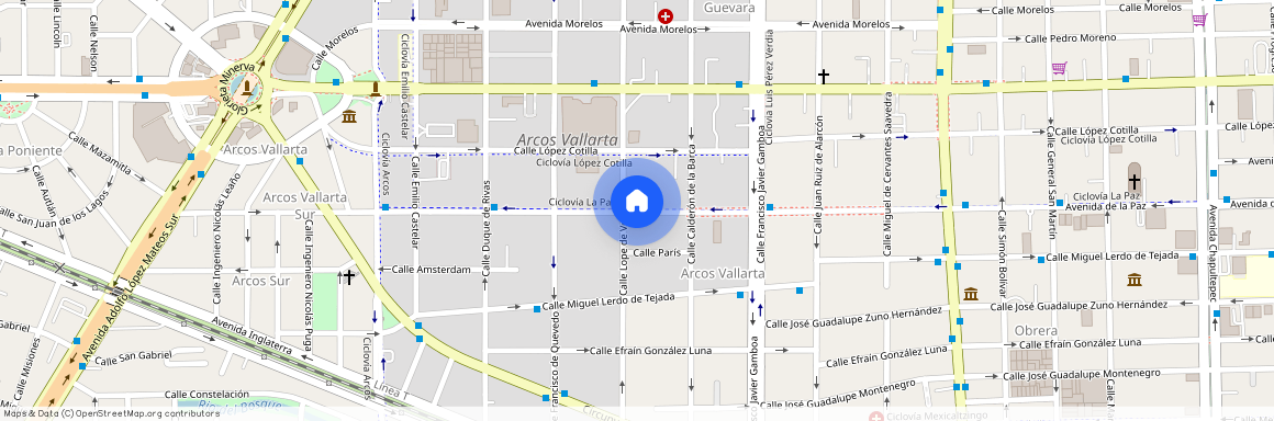 Av. de La Paz, 2500, Arcos Vallarta, Guadalajara, Jalisco, 44130, México