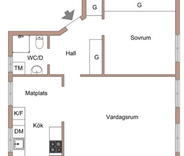 Östermalm - 2rok - 6mån - 15.870kr/mån - Foto 1