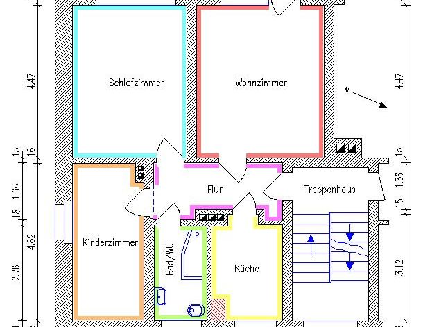 3-Raum-Wohnung mit Balkon - Photo 1