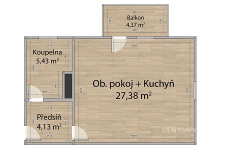 Pronájem bytu 1+kk, Na Průhonu, Plzeň Skvrňany - Photo 4
