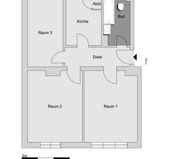 3,0-Zi-Whg in Würzburg Zellerau, Bad mod., Holzdielenboden - Foto 1