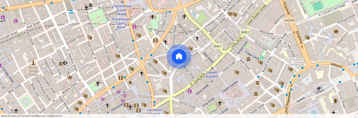 Mercer Street, Covent Garden, WC2H, Covent Garden, London