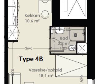 1-værelses studiebolig (Type 2) - Photo 4