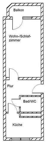 Helle 1-Raum-Wohnung mit Balkon und Badewanne im 4. OG – 41 m² - Photo 5