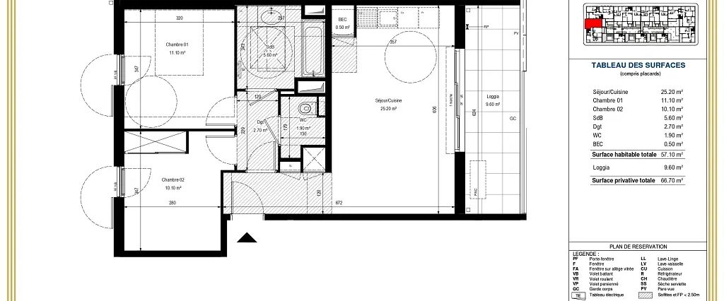 Location appartement 3 pièces - 57m² à Marseille (13006) - Photo 1