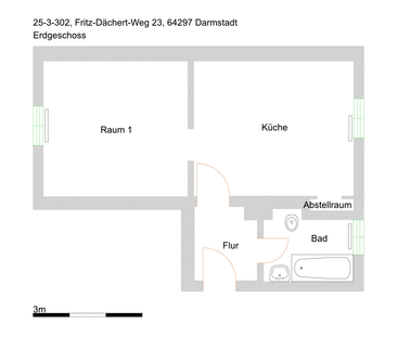 Großzügige 1-Zimmer.Wohnung in Eberstadt ab Sofort zu vermieten! - Foto 2