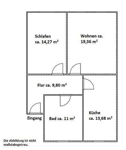 2-Raum Wohnung mit großem Bad und EBK - Foto 4