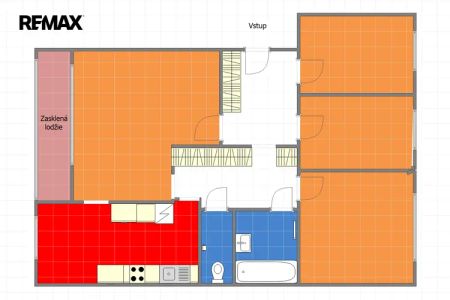 Pronájem prostorného bytu 4+1 s lodžií, 84,7 m - Fotografie 4