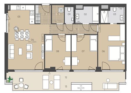 Hochwertige 4-Zimmer-Wohnung mit Außenfläche im Neubauprojekt SOPHIE - Erstbezug - zu mieten in 1090 Wien - Foto 4