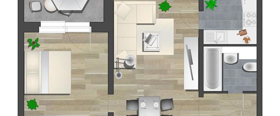 Am Stadtrand gelegene 2-Raum-Wohnung mit Balkon - Foto 1