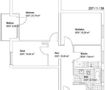 Ansprechende 3 ZKB mit Balkon! - Foto 1