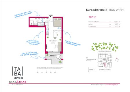 Serviced Apartment mit Balkon in Oberlaa! All inclusive! - Foto 5