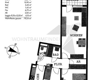 Tolle 3-Raum-Wohnung mit Balkon in Marienthal - Foto 1