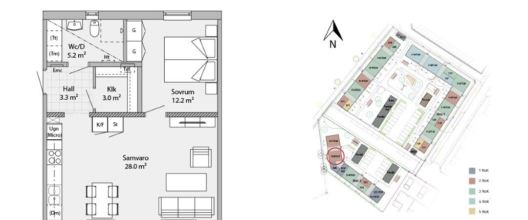 Lgh 327 - 2rok - 54,4m² - Foto 1
