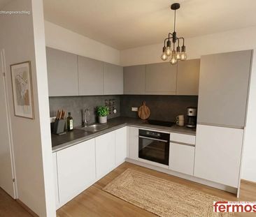 Moderne 2-Zimmer-Wohnung mit Balkon, Fußbodenheizung & Einbauküche ... - Foto 6