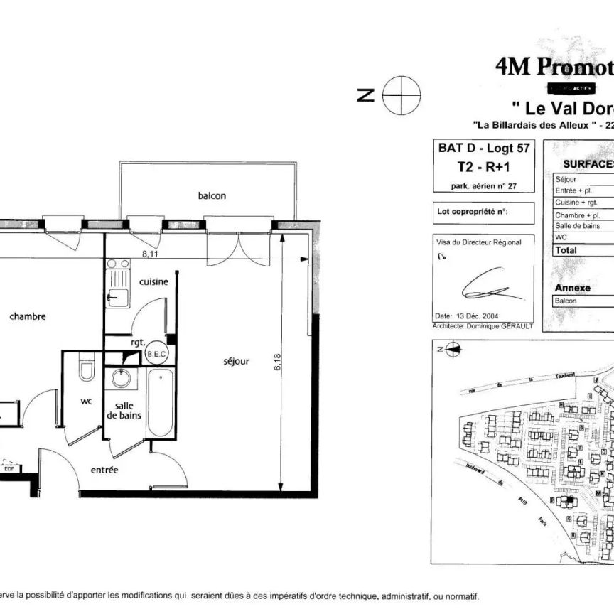 Appartement à louer 2 pièces 48.32m² - Photo 2